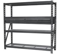 Sealey AP6572 Heavy Duty 4 Shelf Racking Unit and Double Drawer