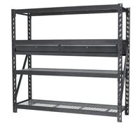 Sealey AP6572 Heavy Duty 4 Shelf Racking Unit and Double Drawer