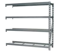 Sealey Heavy Duty Rack Extension Pack 4 Mesh Shelves 800Kg Capacity Per Level