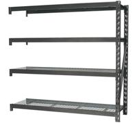 Sealey AP6572E Heavy-Duty Racking Extension Pack With 4 Mesh Shelves 640Kg Capacity Per Level