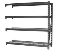 Sealey AP6572E Heavy-Duty Racking Extension Pack With 4 Mesh Shelves 640Kg Capacity Per Level