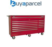 Sealey Rollcab 12 Drawer With Ball-Bearing Slides Heavy-Duty - Red Ap6612