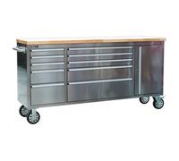 Sealey Premierâ„¢ Mobile Stainless Steel Tool Cabinet & Cupboard 10 Drawer