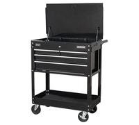 Sealey Heavy-Duty Mobile Tool & Parts Trolley AP850MB 4 Drawers & Lockable Top