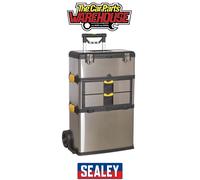 Sealey AP855 Mobile Stainless Steel/Composite Toolbox with 3 Compartments