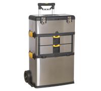 Sealey AP855 Mobile Stainless Steel/Composite Toolbox with 3 Compartments
