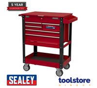 Sealey AP890M Heavy-Duty Mobile Tool & Parts Trolley with 5 Drawers & Lockable T