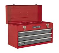 Sealey AP9243BB Tool Chest 3 Drawer Portable With Ball-Bearing Slides - Red/Grey