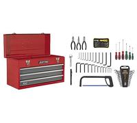 Sealey American Pro 3 Drawer Tool Chest + 93 Piece Tool Kit Red / Grey