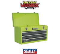 Tool Chest 3 Drawer Portable with Ball-Bearing Slides - Green/Grey