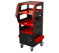 Sealey 4 Level Workshop Diagnostics Trolley Red / Black