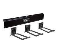 Sealey APHKIT7 Wall Mounting 3 Closed End Hook Storage Rail