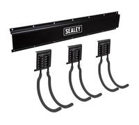 Sealey Aphkit8 Wall Mounting Storage Rail With 3 Large Hooks