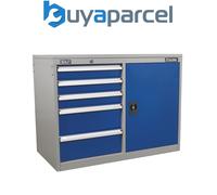 Sealey Industrial Cabinet/workstation 5 Drawer & 1 Shelf Locker Api1103B