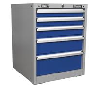 Sealey API5655B 5 Drawer Industrial Cabinet, Red