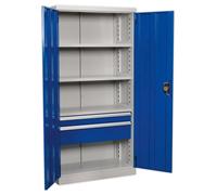 Sealey APICCOMBO2 Industrial Cabinet 2 Drawer 3 Shelf 1800mm