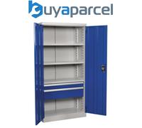 Sealey APICCOMBO2 Industrial Cabinet 2 Drawer 3 Shelf 1800Mm