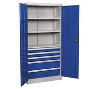 Sealey APICCOMBO5 Industrial Cabinet 5 Drawer 3 Shelf 1800Mm