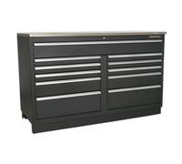 Sealey APMS04 Modular Floor 11 Drawer 1550mm Heavy-Duty Cabinet