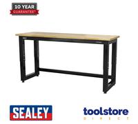 Sealey Steel Adjustable Workbench with Wooden Worktop 1830mm - Heavy-Duty APMS22