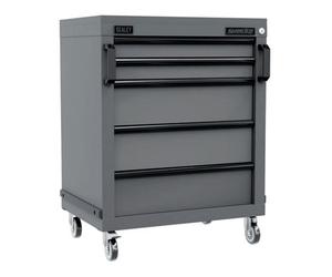 Sealey Apms34Be Superline Pro Black Edition Modular Mobile Cabinet 5 Drawer 650mm