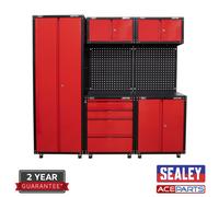 Sealey American Pro 2.0M Modular Storage System 665mm - Red Apms80Combo3