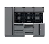 Sealey Apmsbestack02Ss Superline Pro Black Edition Storage System With Stainless Worktop 2.64M