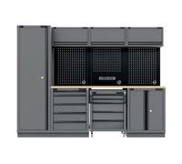 Sealey Apmsbestack02W Superline Pro Black Edition Storage System With Rubber Wood Worktop 2.64M