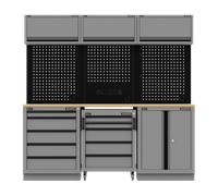 Sealey APMSBESTACK03W Superline PRO Black Edition Storage System, Wood top 2.04m