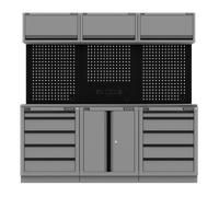 Sealey APMSBESTACK04SS Superline PRO Black Storage System Stainless Top 2.04m