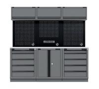 Sealey Apmsbestack04Ss Superline Pro Black Edition Storage System With Stainless Worktop 2.04M
