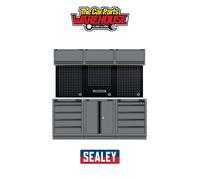 Sealey APMSBESTACK04SS Superline PRO Black Storage System Stainless Top 2.04m