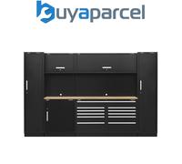 Sealey APMSCOMBO7W Premier™ Storage System with Hardwood Worktop 3.55m