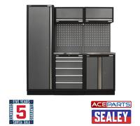 Sealey APMSSTACK02SS Modular Storage System Combo Stainless Steel Worktop