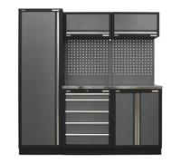 Sealey APMSSTACK02SS Superline PRO® Storage System with Stainless Worktop 1.96m