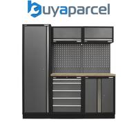 Sealey APMSSTACK02W Superline PRO® Storage System with Wood Worktop 1.96m