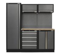 Sealey APMSSTACK02W Superline PRO® Storage System with Wood Worktop 1.96m