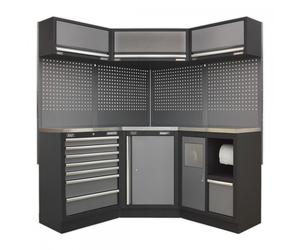 Sealey APMSSTACK08SS Superline Pro® 1.6M Corner Storage System - Stainless Worktop