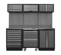Sealey Superline PRO® 2.04m Storage System - Stainless Steel Worktop APMSSTA
