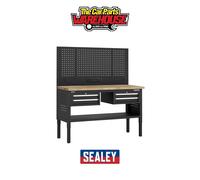 Sealey APMWB60COMBO3W Superline PRO® Modular Workbench with 4 Drawers Wooden Wor