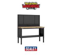 Sealey APMWB60COMBOW Superline PRO Workbench Pegboard Panel Wood Worktop 1525mm