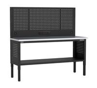 Sealey Superline PRO® Modular Workbench with Pegboard Back Panel Stainless Steel Worktop Adjustable Height 1830mm - APMWB72COMBOSS