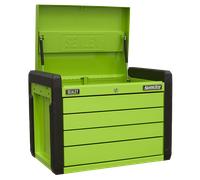 Sealey APPD4G 4 Drawer Push-To-Open Topchest With Ball-Bearing Slides - Green