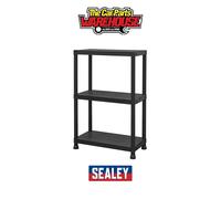 Sealey Plastic Racking Unit with 3 Shelves 25kg Capacity Per Level