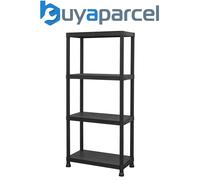 Sealey APPR4 Plastic Racking Unit with 4 Shelves 25kg Capacity Per Level