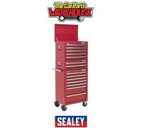 Sealey Topchest, Mid-Box & Rollcab Combination 14 Drawer with Ball-Bearing Slide