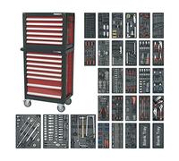 Topchest & Rollcab Combination 14 Drawer with Ball-Bearing Slides & 1233pc Tool Kit