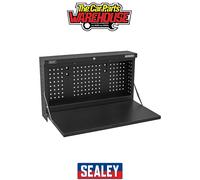 Sealey Wall Mount Fold-Down Metal Workbench Superline Pro APWMW01 Pegboard 900mm