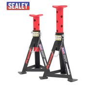 Sealey Axle Stands AS3R - Pair - 3 Tonne Capacity per Stand - Red