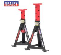 Sealey Axle Stands AS3R - Pair - 3 Tonne Capacity per Stand - Red